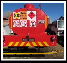 Red Water Tank From Back